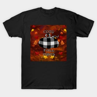 Cute Fall design and quote saying, COZY FALL VIBES, Autumn Gifts T-Shirt